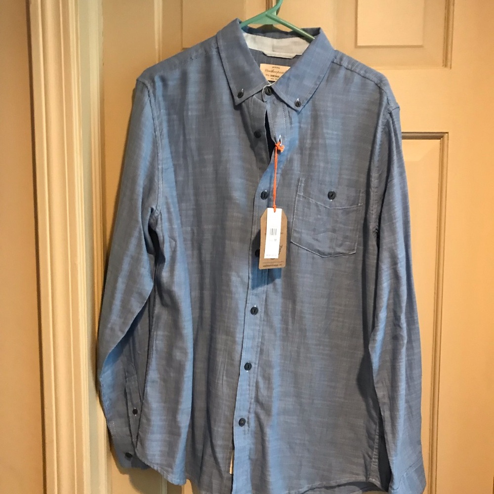 Men's Blue Button-Up Shirt - Picture 1 of 1